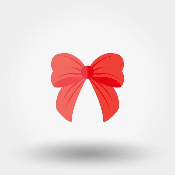 Red bow. Flat — Stock Vector