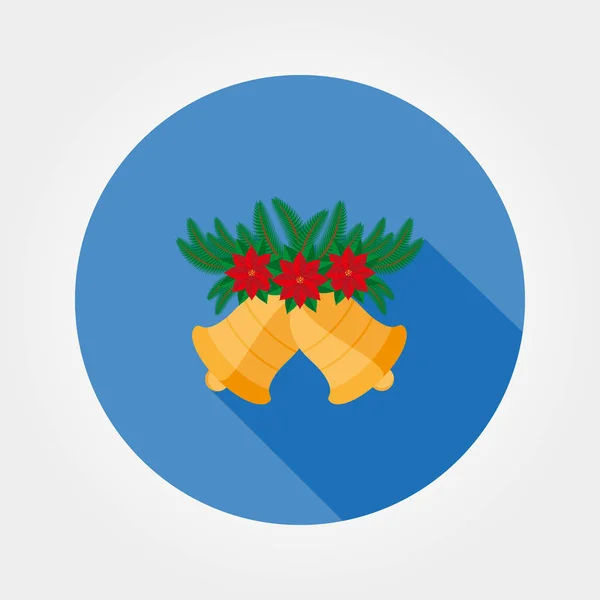 Cloches de Noël avec décorations d'arbre de Noël . — Image vectorielle