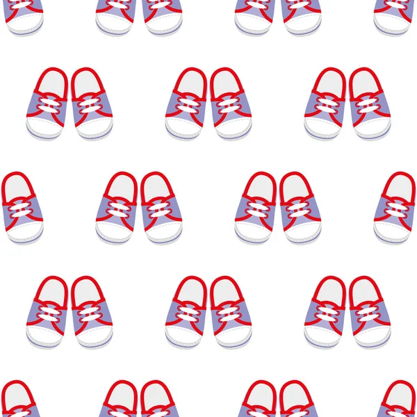 Sneakers seamless pattern. — Stock Vector