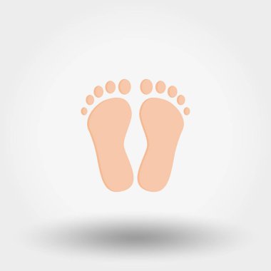 Ayak. Simge. Vektör. Düz.