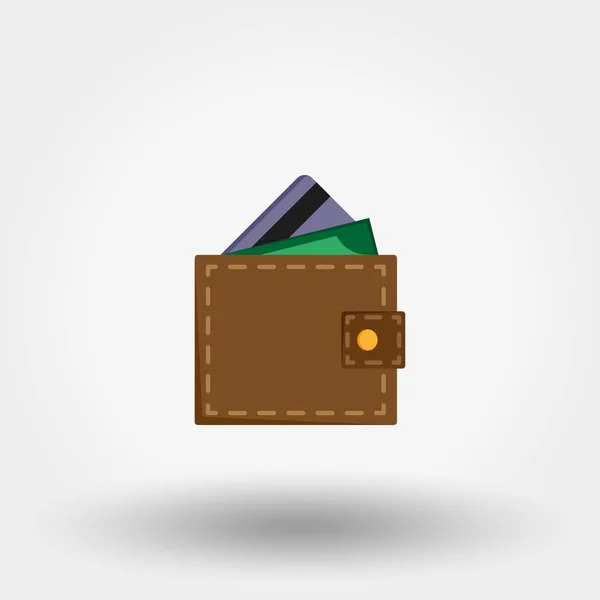 Cartera. Diseño plano. Ilustración vectorial . — Vector de stock