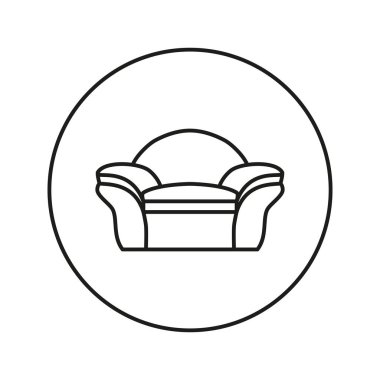 Yumuşak sandalye. Satırı simgesi.