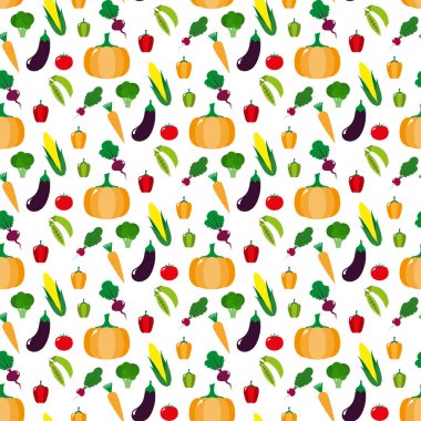 Sebze. Seamless modeli. Vektör çizim
