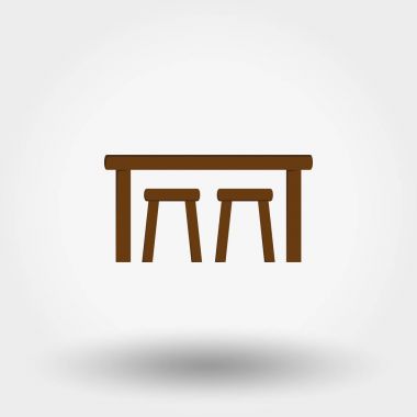 Sandalyeli yemek masası.