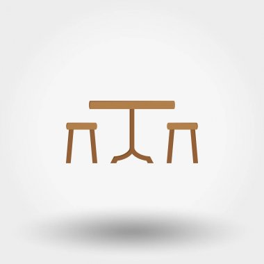 Sandalyeli yemek masası.