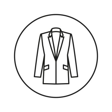 Kadın ceket. Simge. Vektör. Satır