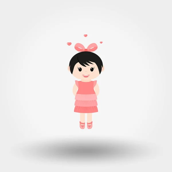 Jolie fille. Saint Valentin S Day . — Image vectorielle
