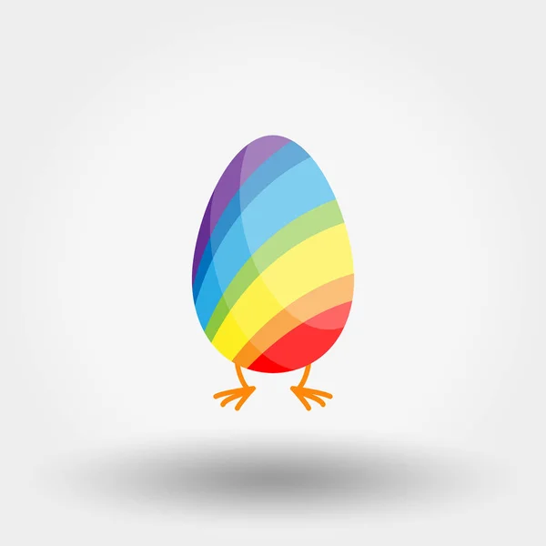Easter egg. Pictogram. Vector. Flat. — Stockvector