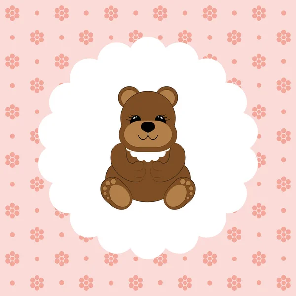 Teddy bear baby. Vector. Flat. — Stock Vector