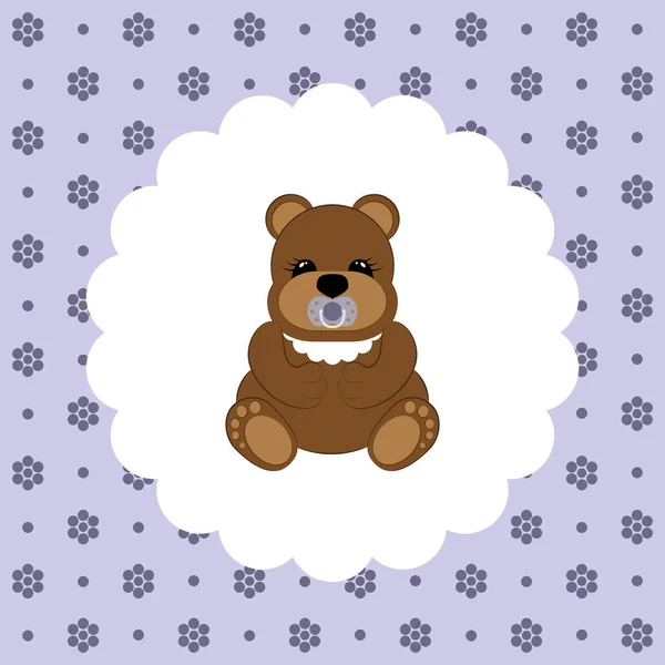 Teddy bear baby. Vector. Flat. — Stock Vector