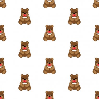 Oyuncak ayı bebek. Sorunsuz vektör çizim. Düz.