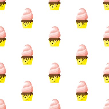 Tatlım. Göz kırpıyor. Kawaii. Simge. Vektör. Düz.