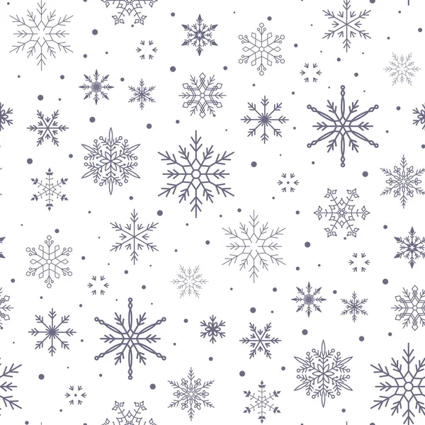 圣诞图案。 雪片的背景。 无缝线矢量图解。 平面设计风格. 免版税图库矢量图片