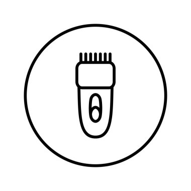 Saç makası. Berber Dükkanı. Simge. Vektör. İnce çizgi