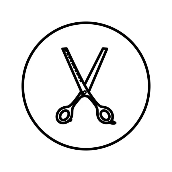 Nożyczki do włosów. Uniwersalna ikona. Można edytować cienką linię. Ilustracja wektora. — Wektor stockowy