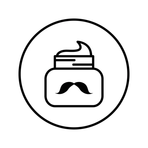 Jar with caring for mustaches — Stock Vector