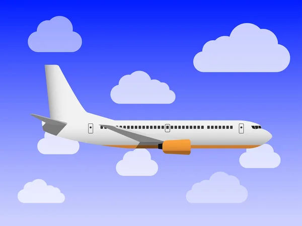 Letadlo na obloze — Stockový vektor