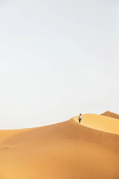 夕日の金の砂漠. — ストック写真
