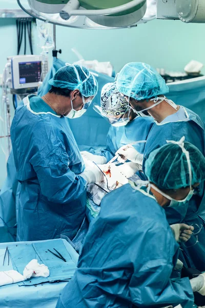 Equipe de Cirurgiões Operando . — Fotografia de Stock