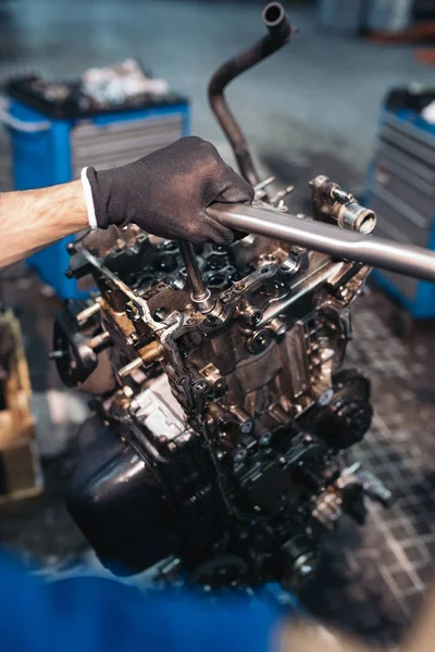 Professionele werktuigkundige herstellen van auto. — Stockfoto