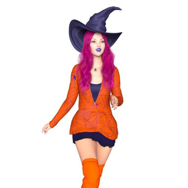 genç bir kadının 3d cg işleme