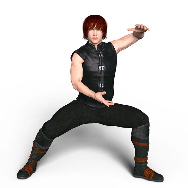 3D CG representación de un maestro de Kung fu —  Fotos de Stock