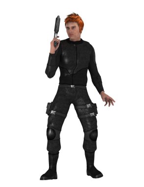 bir savaşçının 3d cg işleme