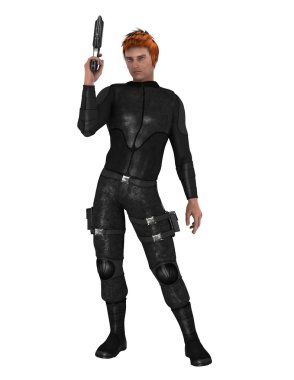 bir savaşçının 3d cg işleme