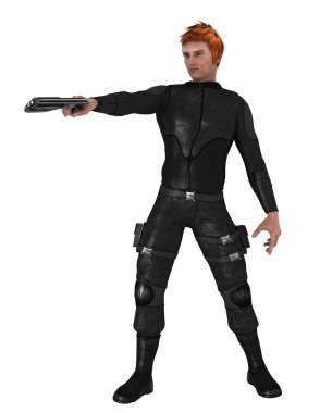 bir savaşçının 3d cg işleme