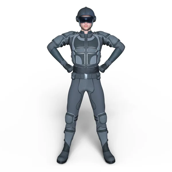 3D CG рендеринг супергероя — стоковое фото