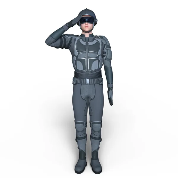 3D CG rendering dari pahlawan super — Stok Foto