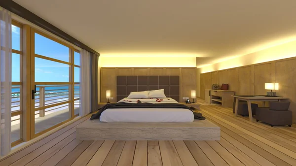 3D rendu 3D d'une chambre — Photo