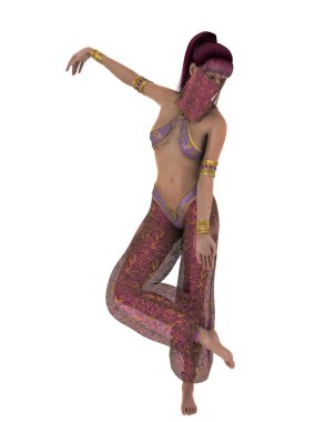 bir dansöz 3d cg render