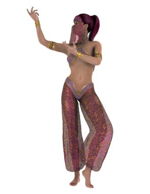 bir dansöz 3d cg render