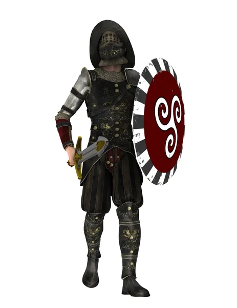 3D CG renderização de um cavaleiro — Fotografia de Stock