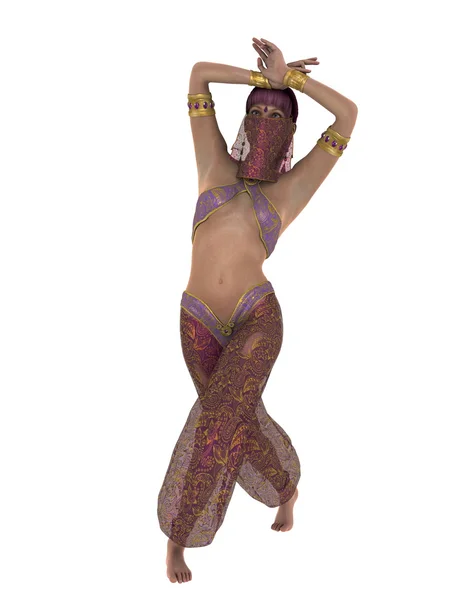 Renderowania 3D cg tancerki brzucha — Zdjęcie stockowe