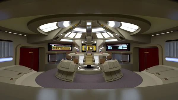 3D CG renderização de uma sala de controle — Fotografia de Stock