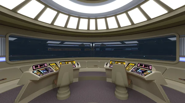 3D-cg rendering van een controlekamer — Stockfoto