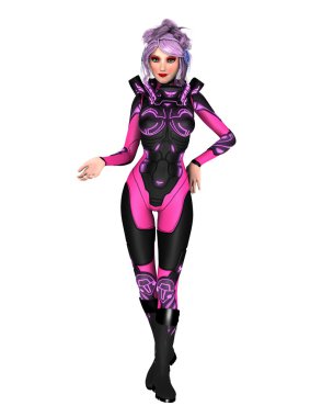 3d cg işleme süper bir kadın