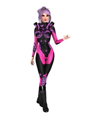 3d cg işleme süper bir kadın