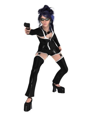 bir kadın savaşçı 3d cg render