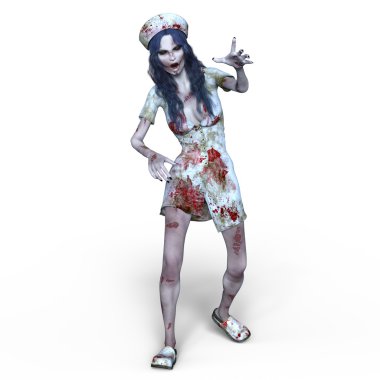 bir kadın zombi 3d cg işleme