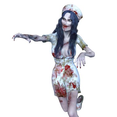 bir kadın zombi 3d cg işleme