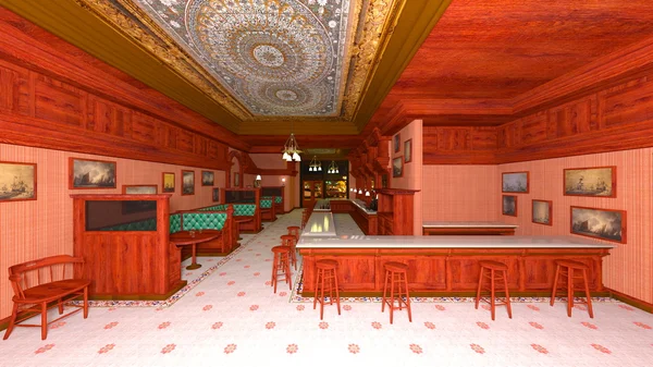 3D cg Darstellung eines Restaurants — Stockfoto
