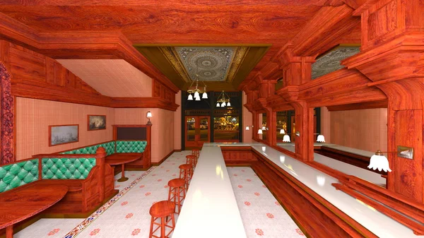 3D cg Darstellung eines Restaurants — Stockfoto