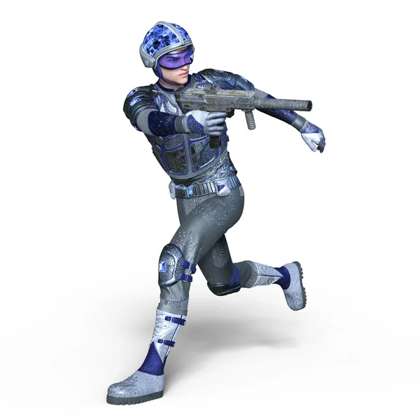 3D cg-rendering av en superhjälte — Stockfoto