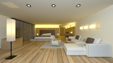 3d cg işleme bir yatak odası