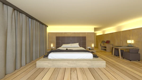 3D rendu 3D d'une chambre — Photo