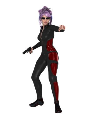 bir kadın savaşçı 3d cg render