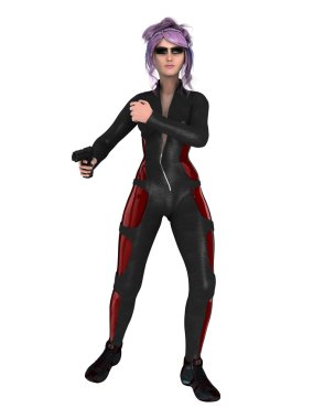 bir kadın savaşçı 3d cg render